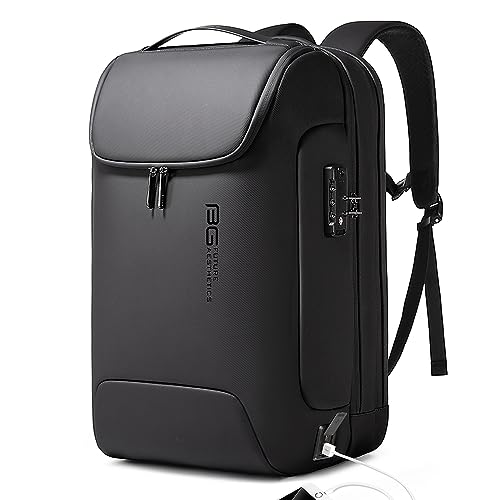 BANGE Men's Anti-Theft Backpack,Waterproof Fashion Travel Backpacks,High Tech Backpack with USB3.0 Charging Port,Business Laptop Backpack Fits 17.3 Inch Notebook…